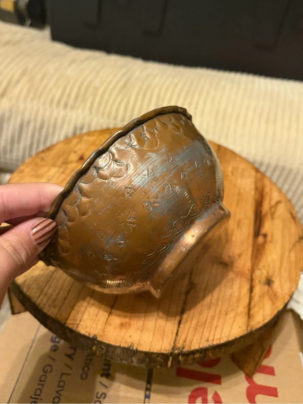 Small Handmade Copper Bowl